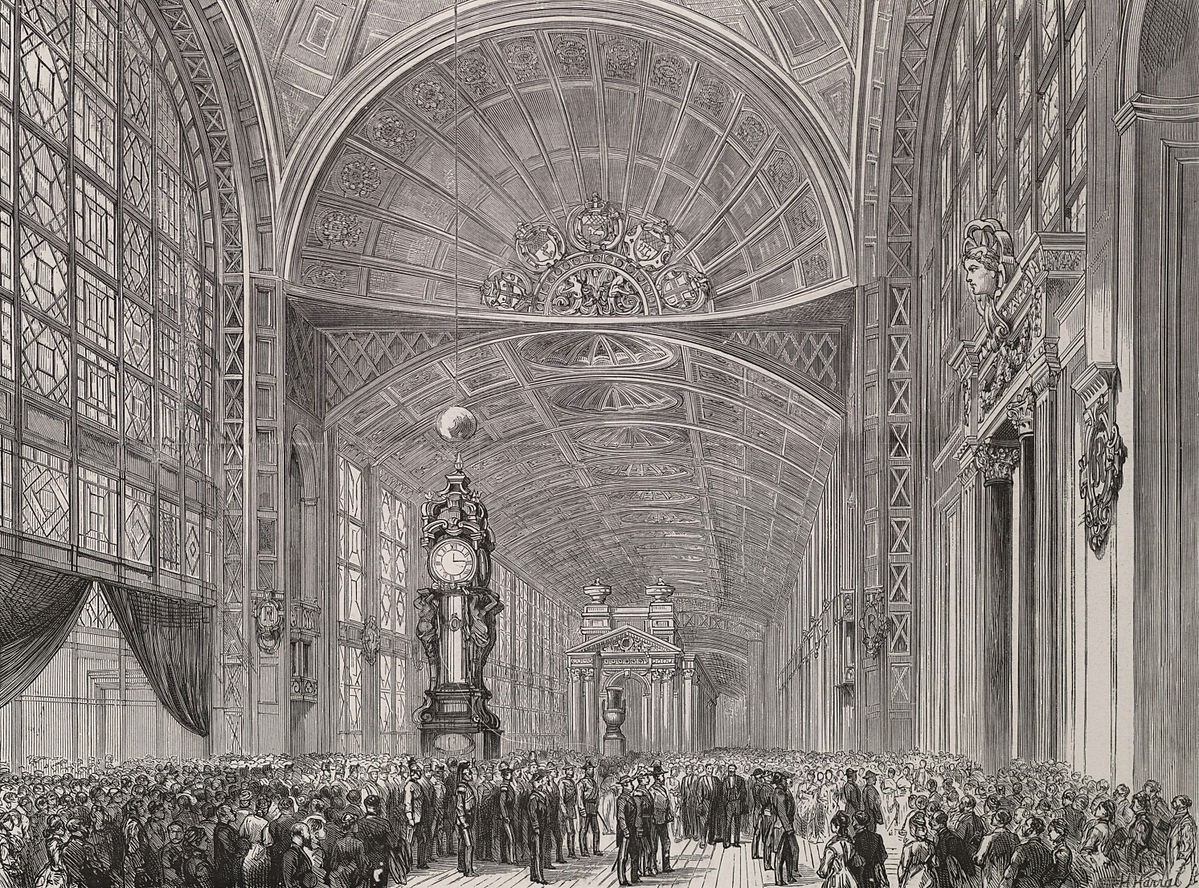 نمای داخلی از نمایشگاه جهانی سال 1878 در پاریس